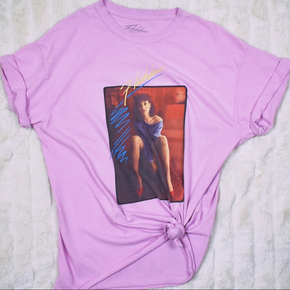 Pink Flashdance Graphic T